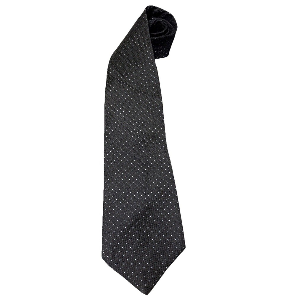 Pierre Balmain Couture Navy/light Blue Dot USA 100% Silk Tie Necktie